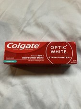 Colgate Optic White Stain Fighter Toothpaste Fresh Mint Gel 4.2oz Exp 9/2026
