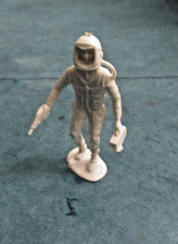 Vintage MPC white Spaceman with gun and case plastic figure toy