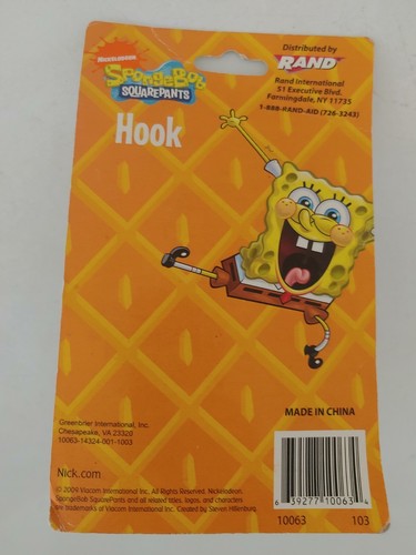 Vintage Spongebob Squarepants Wall Hook Nickelodeon Spongebob & Patrick 2009 - Picture 2 of 2