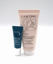 Set/2 Lancome Exfoliance Confort Exfoliating Cream / 2 oz ~ Visionnaire / 7 ml