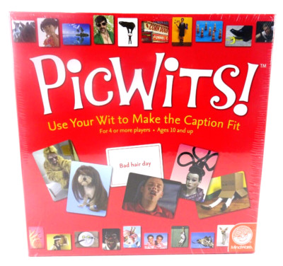 Picwits! Board Game by Mindware Use Your Wits to Make the Caption Fit NEW SEALED