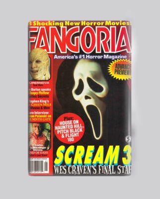 SCREAM 3/ FANGORIA - 2''x3'' POSTER MAGNET (horror magazine vhs cult slasher 2)