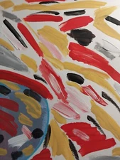 Colorful Abstract Art IMPRESSIONISM ORIGINAL COLLECTIBLE WHIMSICAL Painting Gat