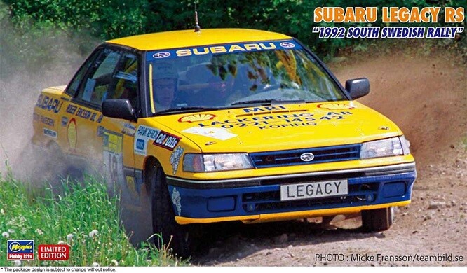 Hasegawa 20602 - 1/24 Subaru Legacy RS 1992 South Swedish Rally - New