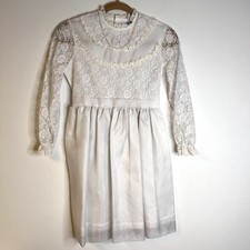 Hollywood Girls Vintage White Lace Communion Dress size 12