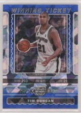 2019 Contenders Optic Winning Tickets Blue Cracked Ice Prizm Tim Duncan HOF 00jz