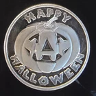 Happy Halloween Pumpkin Engravable Rare Vtg Bullion-0.999 Silver 1 Oz Art Coin