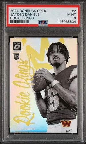 2024 PANINI DONRUSS OPTIC RC KINGS #2 JAYDEN DANIELS PSA 9