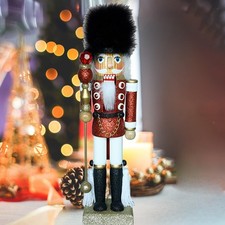 Image of 35cm Wood Nutcracker Soldier Christmas Ornaments Traditional