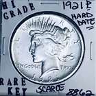1921 P PEACE SILVER DOLLAR HI GRADE GENUINE U.S. MINT RARE KEY COIN 8862