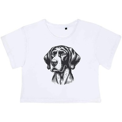 ''German Shorthaired Pointer'' Damen Baumwolle Crop Tops (CO048692)