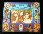 Taos Day of the Dead Picture Frame Sugar Skull Dia De Los Muertos 4x6 Colorful — photo 1