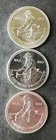 Lot of Three 1984 Engelhard 1oz Silver American Prospector Rounds