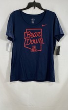 Nike Women's University of Arizona Wildcats Bear Down T-Shirt Navy Blue XL NWT