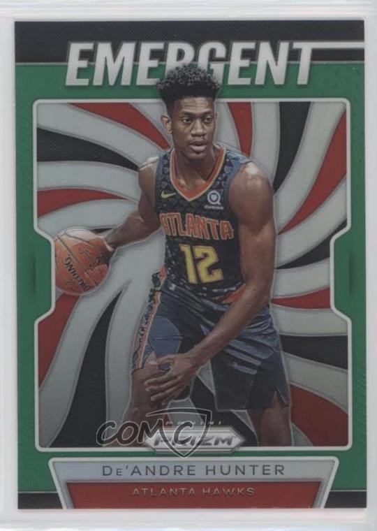 2019-20 Panini Prizm Emergent Green Prizm De'Andre Hunter #9 Rookie RC 0nr3
