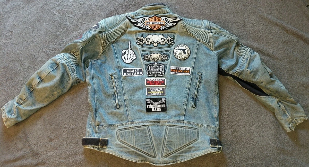 【CORTECH】コーテック（XL）バイクジャケット＊デニム＊レザーパッチ Cortech Men Denim Motorcycle Jackets for sale | eBay