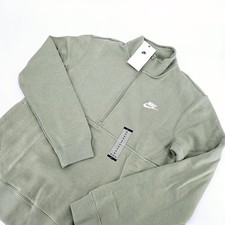 Nike NSW Sportswear Club Pullover Sweatshirt Mens MEDIUM M Olive Green NEW