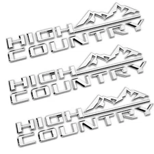 3PCS Chrome High Country Emblem Fender Door Tailgate Badge For Tahoe Silverado