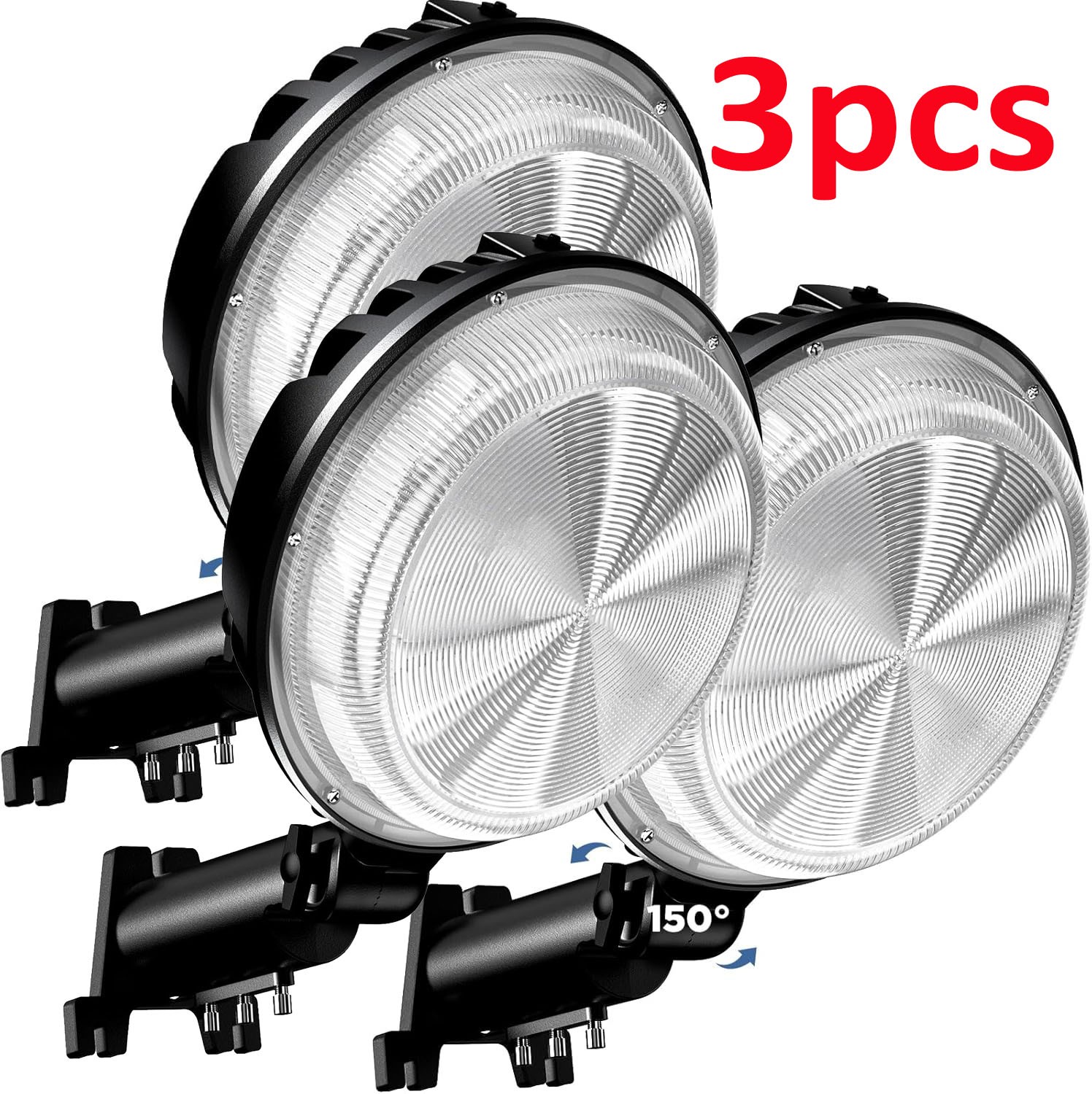 3×600W LED Barn Yard Street Outdoor Security Dusk to Dawn Waterproof Flood Light