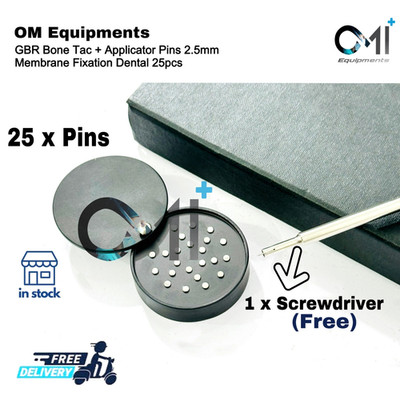 Dental GBR Bone Tac Pins and Membrane Guide Kit 25 Pcs Titanium Pins CE ISO OMI