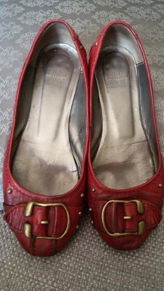 Women Billi Bi Heels Red Leather 39
