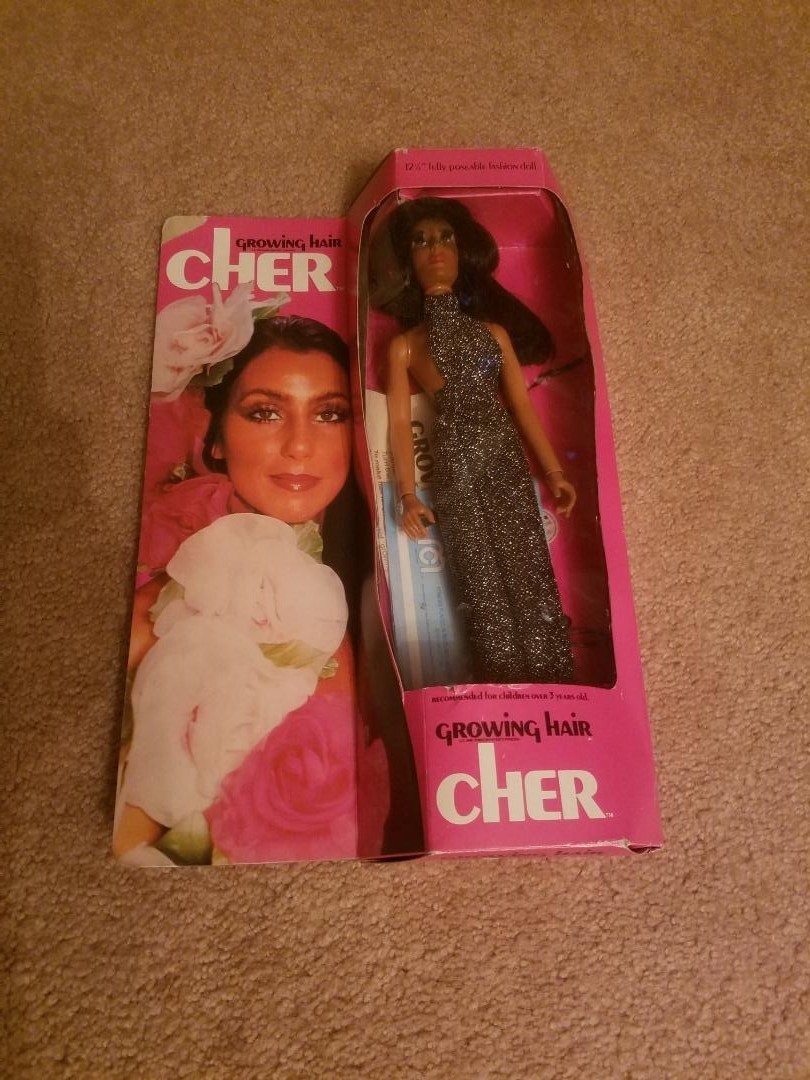 Mego Vintage 1976 12 1/4” GROWING HAIR CHER DOLL VGC w/ KEY & STAND  LOOK!!!!!!!