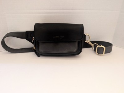 Kapten & Son Visby All Black Crossbody Bag/ Hip Bag 