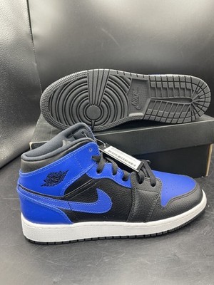 Air Jordan Mid 'Hyper Royal Blue' Black Sneaker Size 6Y BNIB  554725-077