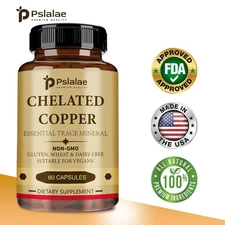 Chelated Copper - Essential Trace Mineral, Vegetarian, Non-GMO, Gluten Free