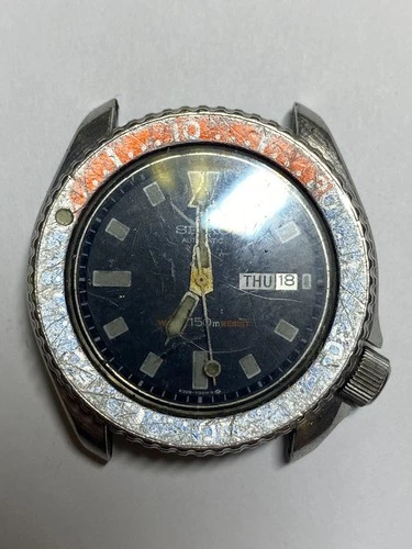 Vintage Seiko 6309-729A Divers Automatic Men's Watch, Pre-Owned, Runs (33-#16)