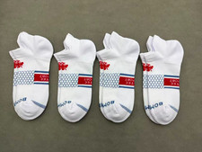 4 pairs BOMBAS Women's All-Purpose Performance Ankle socks Size Medium white