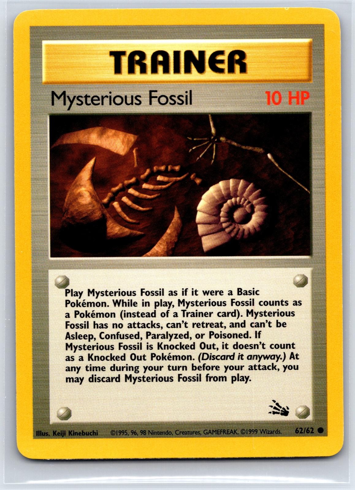 Mysterious Fossil 62/62 Common Fossil Pokemon Unlimited NM/M 515c-11