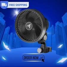 CLOUDRAY S6 6" Grow Tent Clip Fan with EC Motor, 10 Speeds, Oscillation, IP54, H