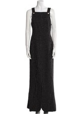 Pre - Owned Chanel Tweed Striped Long Dress 2023 Size 38 French