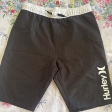 HURLEY SWIM TRUNKS/SHORTS BLACK Boys LARGE