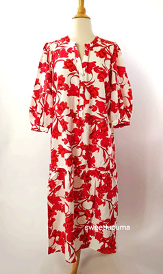 NWT Figueroa Flower Red Floral Maxi Dress 1X Rayon Blend Boho Anthropologie