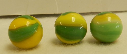 #19845m Vintage Group of 3 Nice Marble King Girl Scout Marbles .62 to .64 In - Picture 10 of 12