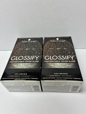 2 X Schwarzkopf Glossify Ash Brown Semi Permanent Customizable Hair Color Gloss