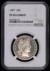 1897 Barber Half Dollar NGC PF-65 CAMEO Proof