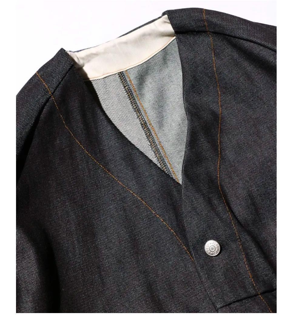 Thrifty Look Upcycled Engineer Jacket Patchwork D… - image 4