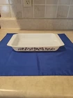 PYREX VINTAGE 1 1/4 QUART SPACE SAVER DISH/casserole GOLD LEAF ACORNS