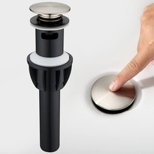 Pop Up Bathroom Sink Drain - Bathroom Sink Stopper with Overflow for Faucet V...