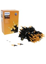 PHILIPS 100LT LED Faceted Mini, Orange Cover, Orange LED, 24" LEADIN, 4" Bulbs S