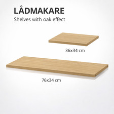 IKEA LÅDMAKARE Real Wall Shelf Oak Effect Floating Shelf Storage Display Racks