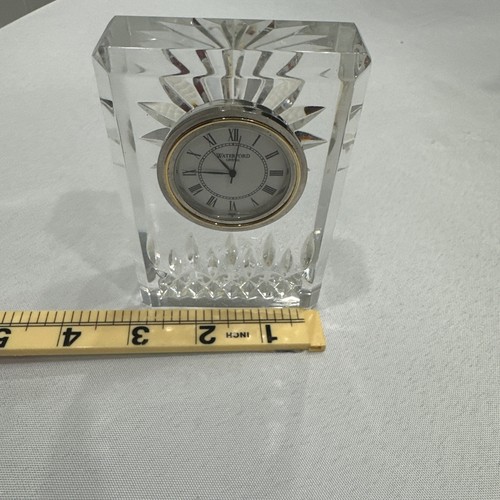 Waterford Crystal Lismore Small Clock, 4.5” High - Retail: $200.00+ New Battery - Picture 8 of 8