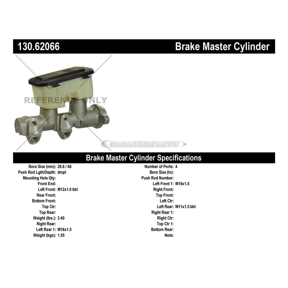For Buick Riviera & Cadillac Eldorado Seville Centric Brake Master Cylinder TCP - Image 3 of 3