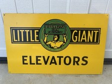 Letrero de metal pintado Little Giant Farm Equipment elevadores de granos