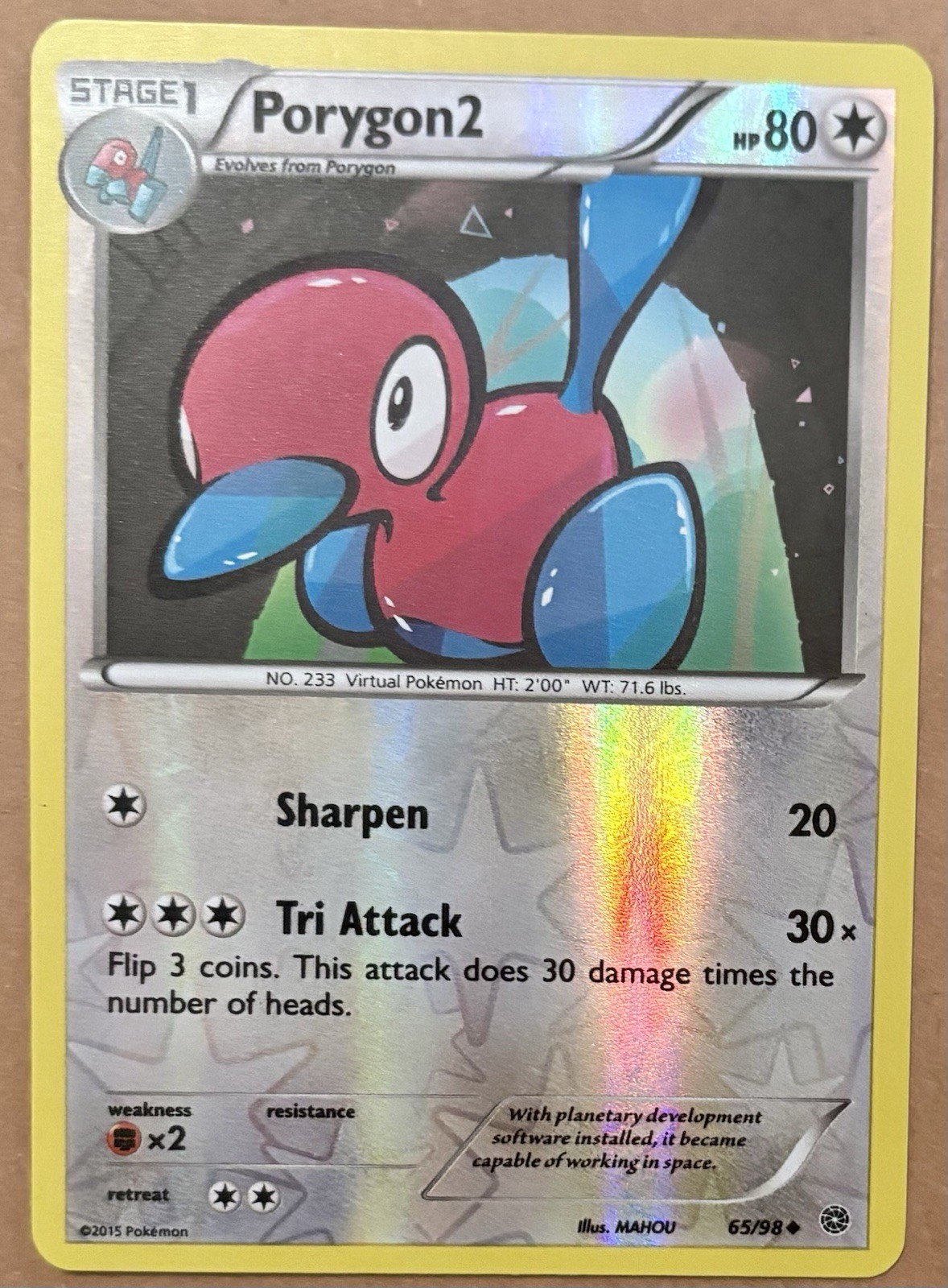 Porygon2 Reverse Holo 65/98 Uncommon XY - Ancient Origins Pokemon