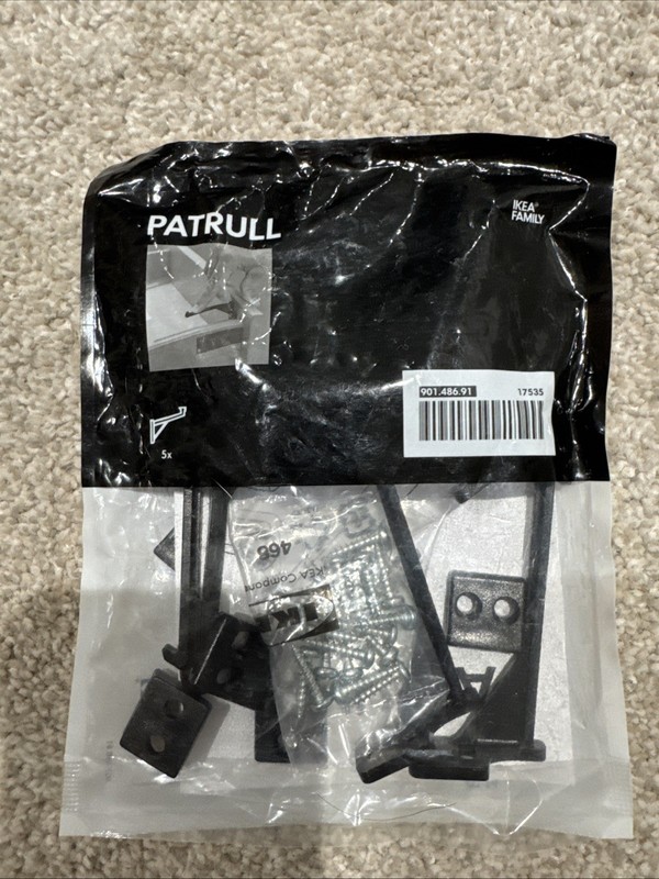 IKEA PATRULL CHILD BABY PROOF DRAWER SAFETY LATCH 17535, 901.486.91 5-Per Pack
