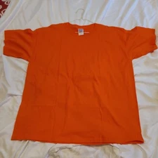 Gildan T-Shirt Men's XL Orange Ultra Cotton Blend Comfortable Casual